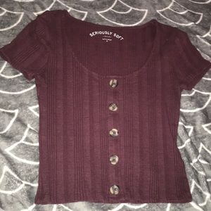 Maroon crop top